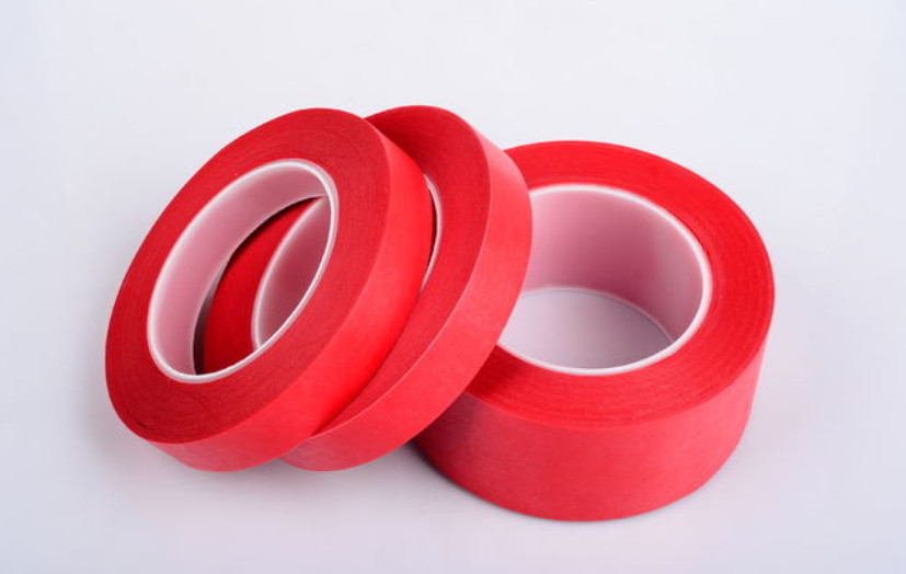 Quality Red Pet Composite Crepe Paper Masking Tape For High Temperature Resistant for sale