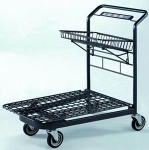 Quality Custom Unfolding Market Portable Shopping Cart  Heavy Duty Mesh Airline for sale