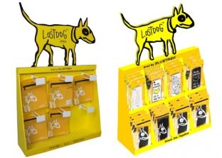 Quality Economical Yellow Dog Cardboard Counter Displays ENCD003 Innovative Shelf pdq for sale