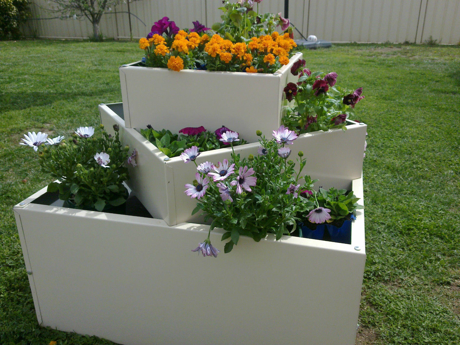 garden planting potmetal planter/galvanized steel garden bed/Metal/Tin/Box/Square/Flower P