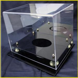 Quality 300mm*300mm*200mm pexiglass transparent Custom Acrylic Wine Holder Display Stand for sale