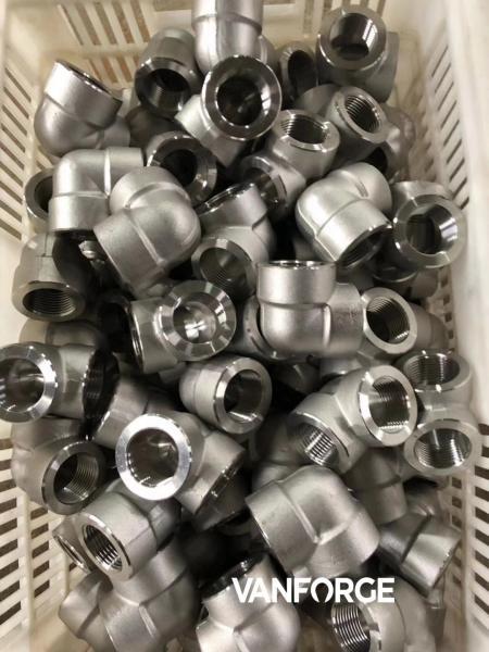 Buy Durable Forged Steel Pipe Fittings Socket Weld Elbow 90° Pressure Resistance at wholesale prices