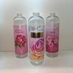 Quality Custom small logo rose stamp clear shampoo label adhesive sticker printing for cosmetic and chemical for sale