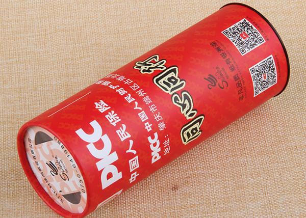 Buy Red Customized Label Printing Paper Tube Packaging for Arts and Gifts at wholesale prices