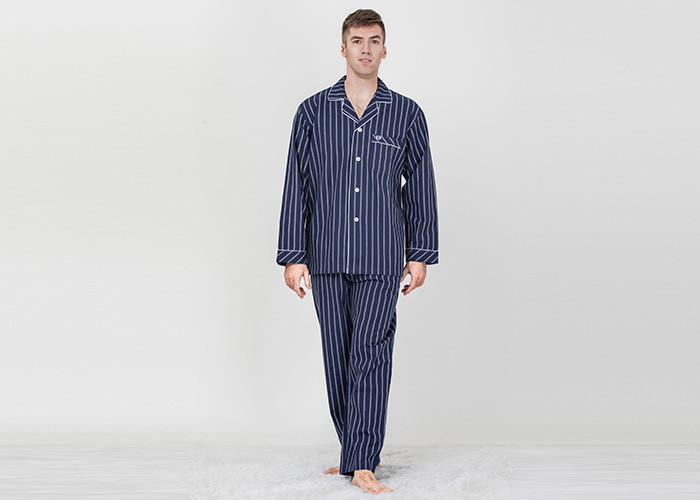 Quality Personalised Mens Long Pyjamas Set / Mens Luxury Loungewear Set Anti Shrink for sale
