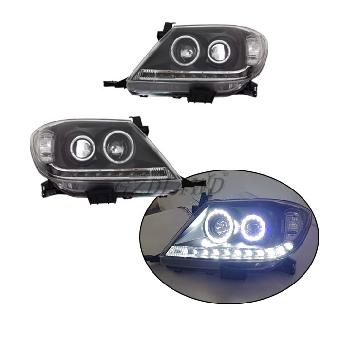Quality Custom LED Headlights For Toyota Hilux Kun 2005 2014 Hilux Vigo Front Lights for sale