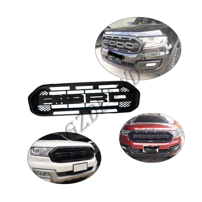 Quality SUV Racing Accessories Ford Everest Front Grill Cover 2015-2020 With Led Light for sale