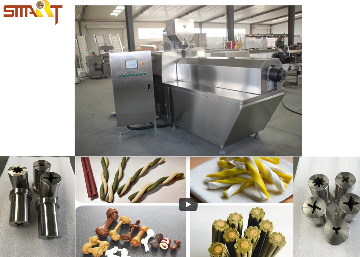 Quality Dental Chews Pet Food Processing Machinery 150kg/H Capacity for sale