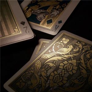 China Print 100% Durable Waterproof Plastic Playing Cards 24K Gold Foil Plated on sale