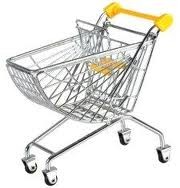 Quality Supermarket Shopping Trolleys Basket Logo can be printed on Trolley handle HBE-J-6 for sale