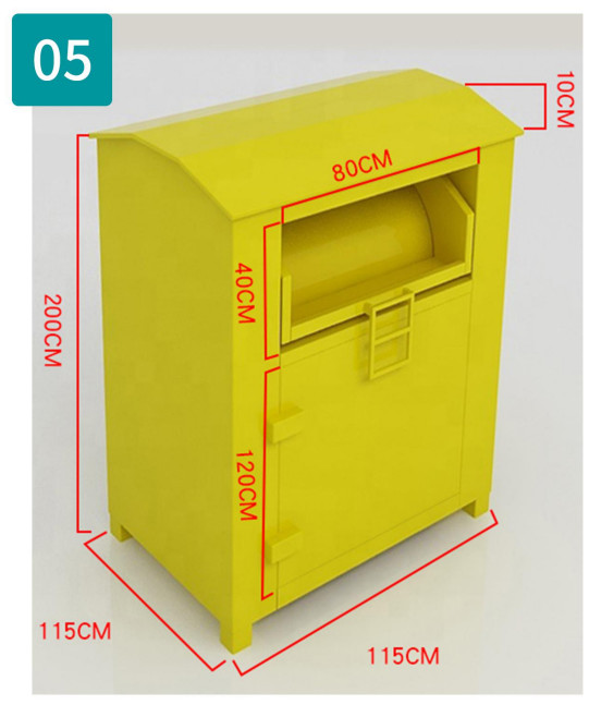 Buy Rectangular Yellow Iso 9001 Donation Drop Off Bins Sustainable at wholesale prices