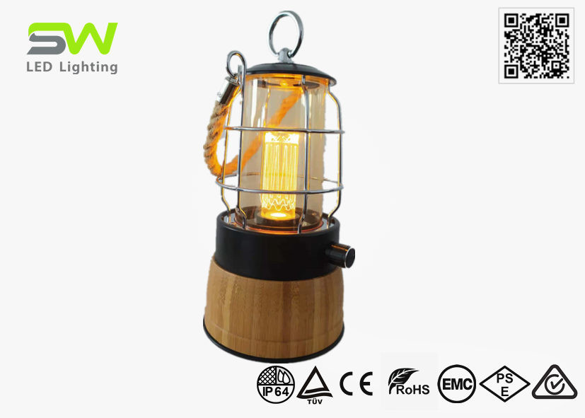 Quality Retro Style 5W 200 Lumens Dimmable Hanging LED Lanterns Type - C Rechargeable for sale