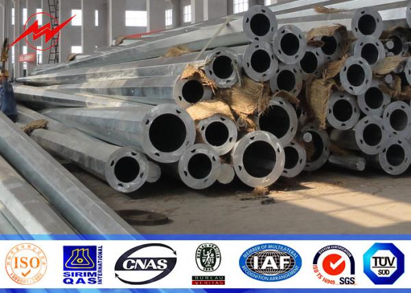Buy Electric Transmission Power Round 11M Metal Utility Poles 3mm Steel Plate at wholesale prices