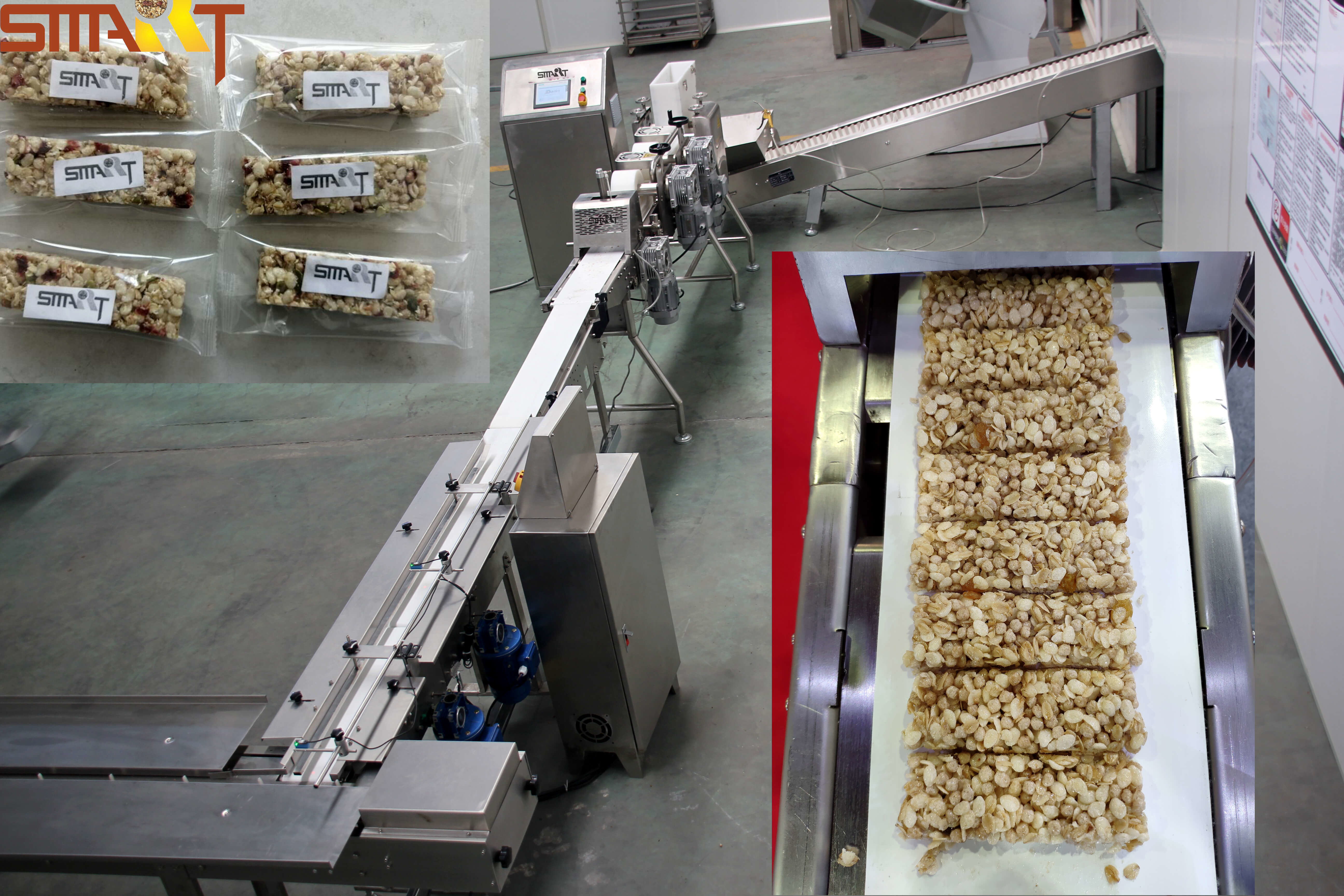 Quality Simens Motor Granola Bar Press Machine Conveying Belt 180mm Width for sale