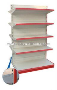 Quality Four Tier Single Side Metallic Convenience Store Shelves For Promotion , 1200mm X 550mm X 2000mm for sale