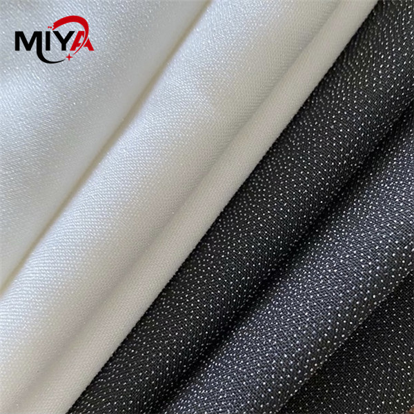 Buy Water Jet Plain Weaving Woven 50gsm Fusible Lining Fabric at wholesale prices