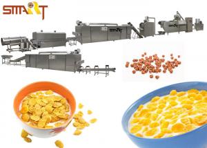 Quality Crispy Corn Flakes Production Line , SS Material Breakfast Cereals Making Machine for sale