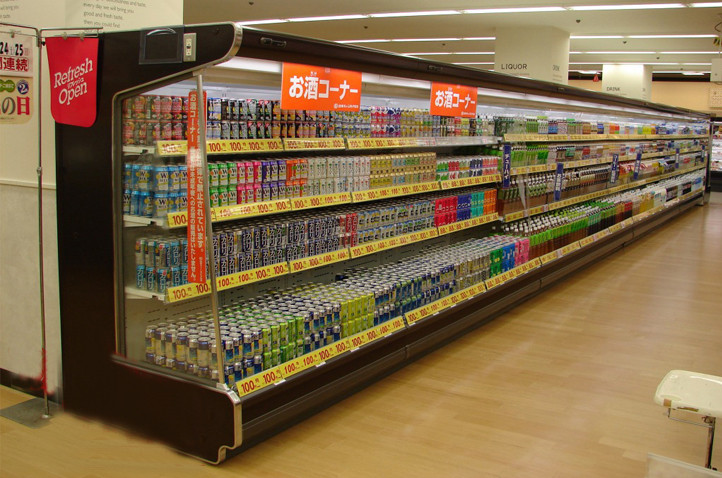China Supermarket Multi-desk Open Chiller / Reach-in Beverage Cooler 2℃ - 10℃ on sale