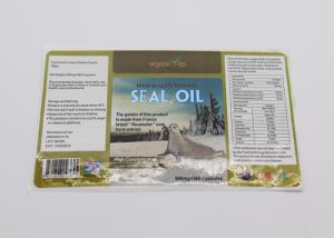 Quality Seal Oil Barcode Food Label Stickers , Spot UV Surface Handle Food Product Labels for sale