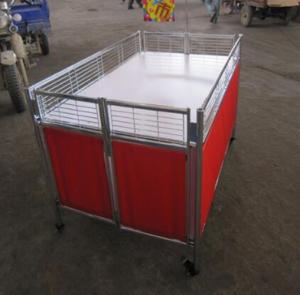 Quality Movable Supermarket Accessories Promotion Table Stand With Wheels For Retail Store for sale