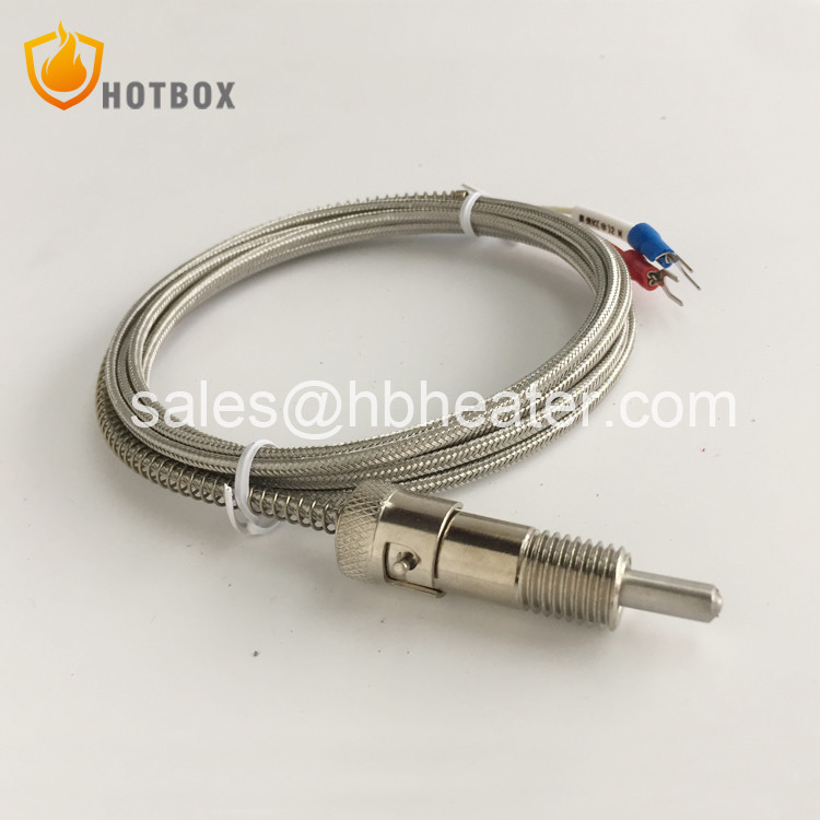 China Compression spring with nipple temperature sensor for extruder machine K J E T type thermocouple RTD PT100 on sale