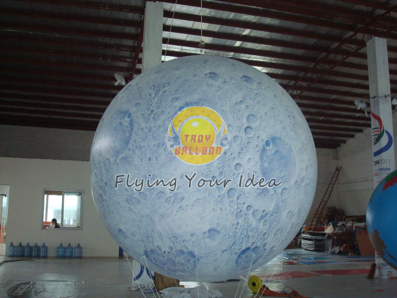 Quality Big Reusable Inflatable Advertising Earth Globe Balloons for science demonstration for sale