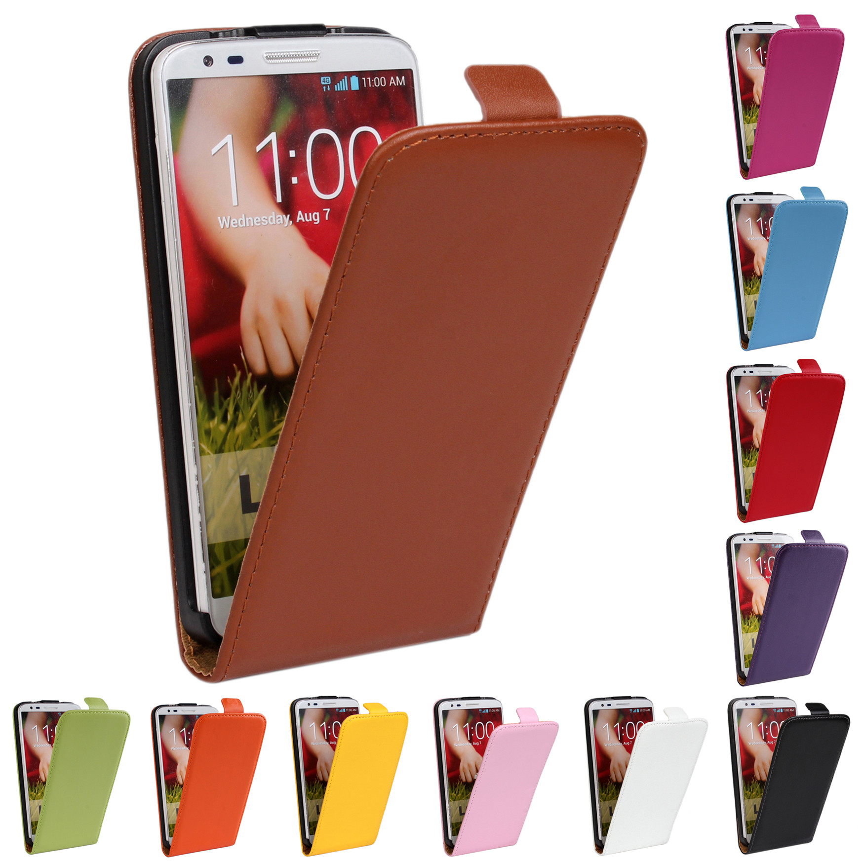 for LG G2 mini leather case flip cover