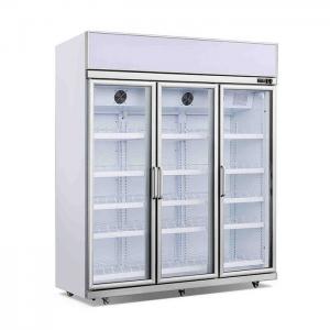 China Upright Commercial Ice Cream Display Freezer With Three Glass Door on sale