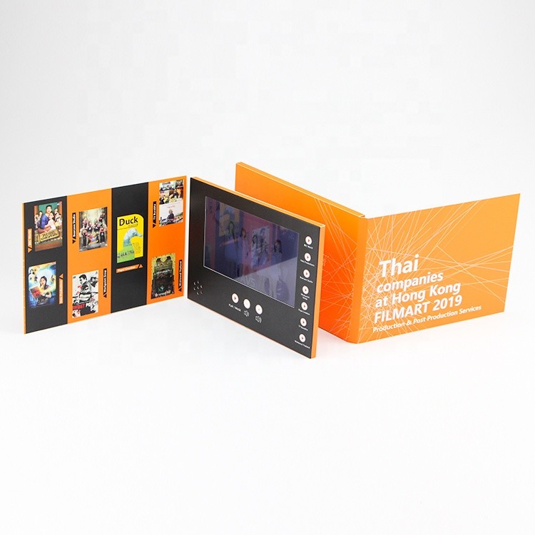 Quality Lcd Video Book Advertising Video Book 2.8inch Customized Printing Lcd Screen Video Brochure for sale