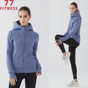 China Lululemon Winter Yoga Wear Fitness Thick Sports Workout Clothes Cotton Fleece Zipper Gym Jacket Hoodies For Women on sale