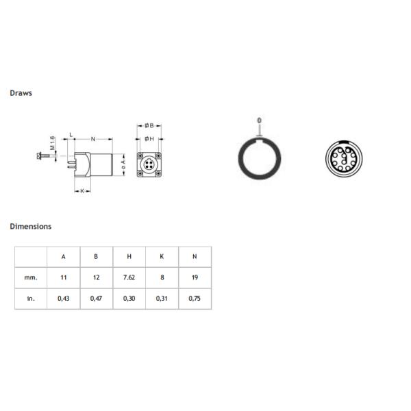 EZG1B 10 Pin Flexible Pcb Connector Straight Receptacle For Printed Circuit