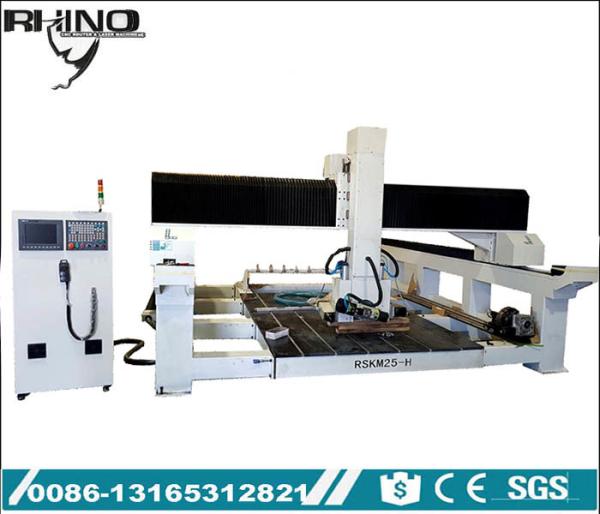 Mold Making 4 Axis ATC CNC Router Machine With Left Right Tilting Spindle 90