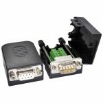 DB9 D Sub 9 Pin RS232 Serial Port Connectors to Terminal Blocks Adapter with