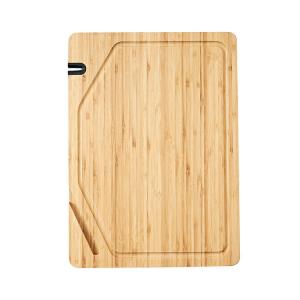 Quality Custom 38x28cm Bamboo Butcher Block Cutting Board With Phone Holder Knife Sharpener for sale