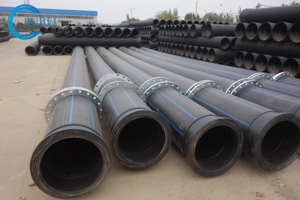 White With Blue Strips Dredging Pipe ISO4427 Standard Customized Diameter And Thickness