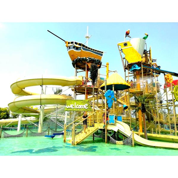 Mix Color Interactive Water Park Playground For Hotel Swimming Pool