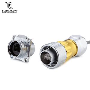 Quality Metal Cover 8p8c Panel Mount Ethernet Modular Jack Metal Shielded Network CAT5 DH-24-RJ45 Connector for sale