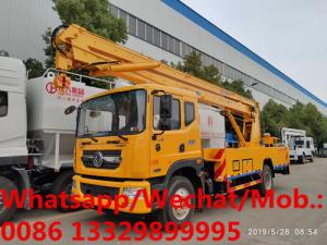 China dongfeng D9 22m working height folded truck mounted aerial working platform for sale, High altitude operation vehicle on sale