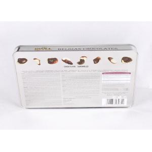 Chocolate Packaging Rectangular Tin Boxes 0.23 MM CMYK Offset Printing