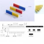 62pcs Colored 2.54mm Single Row Straight Pin Header Female Socket PCB Board