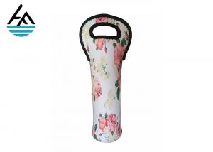 China Windproof Pink Bottle Cooler Bag Durable Neoprene Water Bottle Carrier on sale