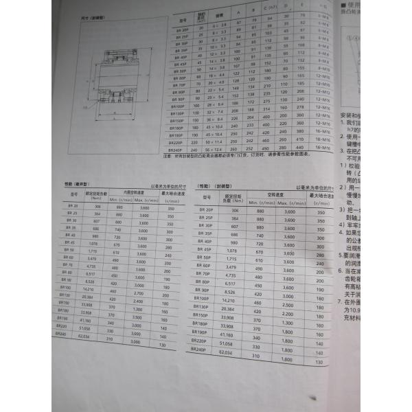 BR/BR-P series sprag type one way backstop cam clutch apply in package machine