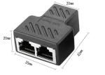 8P8C Three Way 1 To 2 RJ45 Ethernet Splitter Connector