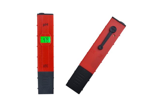 Buy Red Pen Type Digital PH Meter Lightweight With Backlight Temperature Compensation at wholesale prices
