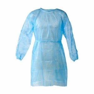 Buy cheap Stable CPE Blue Plastic Isolation Gowns , Disposable Exam Gowns Waterproof from wholesalers