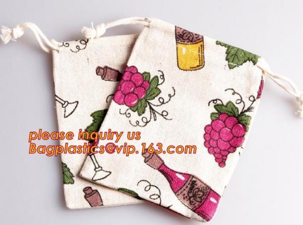 Promotional cheap wholesale Custom organic cotton canvas drawstring bag,world map printed small cotton drawstring bag