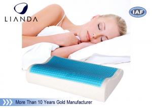 Wave shape Cooling gel memory foam pillow / adult king size cool gel pillow