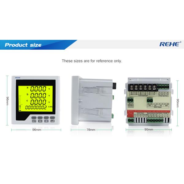 96*96mm Three-phase Intelligent LCD Multifunction Meter With THD And Multi-rate CN-3FHD3Y