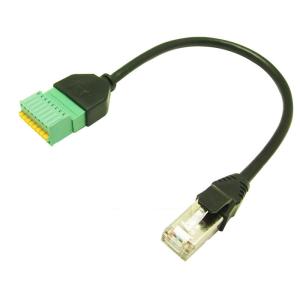 Quality RJ45 8P8C Connector to 8 Pin Screw Terminal Block Adapter 30cm Long for Security CCTV Video Solution for sale