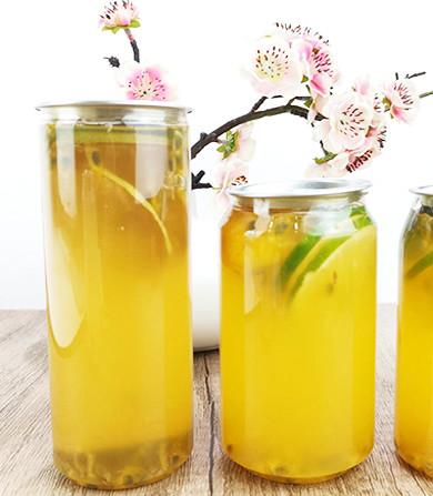 Buy 330ml Transparent PET Bottles Empty Containers Jars With Easy Pull Cover at wholesale prices